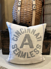 Load image into Gallery viewer, Grain sack with quilt piece, Cincinnati Seamless stamp
