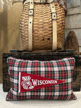 Load image into Gallery viewer, UW Madison w Bucky Pennant Pillow
