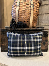 Load image into Gallery viewer, Thrifted plaid pillow with star
