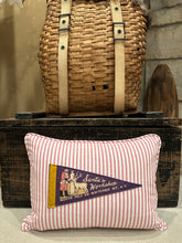 Load image into Gallery viewer, Santa Claus North Pole Purple Vintage Pennant Pillow
