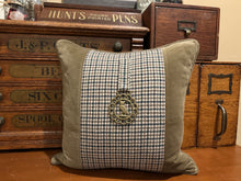 Load image into Gallery viewer, Custom Vintage Brass Horse Medallion (Owl) Pillow

