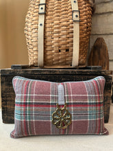 Load image into Gallery viewer, Custom Vintage Brass Snowflake Medallion Pillow
