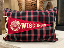 Load image into Gallery viewer, UW Madison Vintage Pennant Pillow

