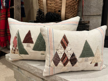 Load image into Gallery viewer, Grain sack pillow with 4 trees
