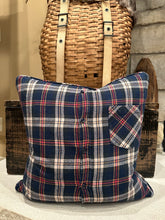 Load image into Gallery viewer, Grainsack pillow with shirt back, (FALL &amp; 2 pumpkins)
