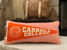 Load image into Gallery viewer, Carroll College Vintage Pennant Pillow
