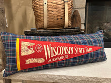 Load image into Gallery viewer, Wisconsin State Fair Pennant Pillow
