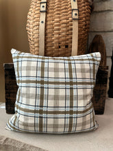 Load image into Gallery viewer, Blue/Brown Plaid pillow
