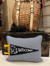 Load image into Gallery viewer, Vintage Wisconsin Pennant pillow
