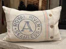 Load image into Gallery viewer, Grain sack pillow with 4 trees
