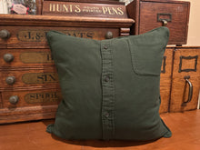 Load image into Gallery viewer, Horse scene fabric pillow - Green back
