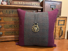 Load image into Gallery viewer, Custom Vintage Brass Horse Medallion (Fox Head) Pillow
