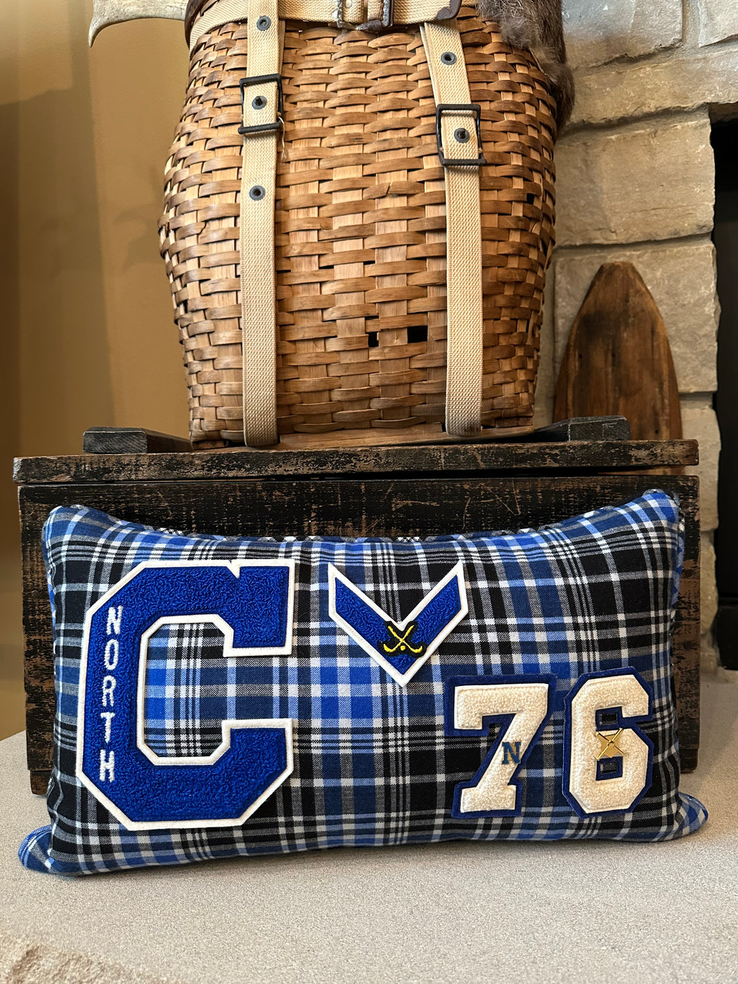 C 76 - Vintage Varsity Letter Pillow