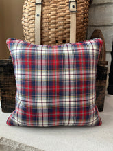 Load image into Gallery viewer, Blue/Red Plaid pillow
