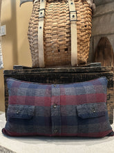 Load image into Gallery viewer, Navy &amp; UMN Vintage Pennant Pillow
