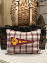 Load image into Gallery viewer, UMN Vintage Pennant Pillow
