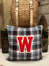 Load image into Gallery viewer, W Varsity Letter Pillow

