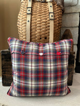 Load image into Gallery viewer, Blue/Red Plaid pillow
