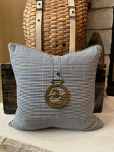 Load image into Gallery viewer, Custom Vintage Brass Horse Medallion Pillow
