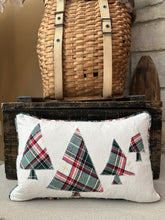 Load image into Gallery viewer, Grain sack, 4 plaid trees
