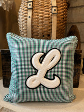 Load image into Gallery viewer, "L" (Cursive) Varsity Letter Pillow
