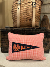 Load image into Gallery viewer, UofI Vintage Pennant Pillow
