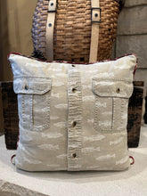 Load image into Gallery viewer, Thrifted fish shirt pillow
