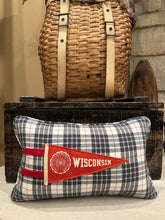 Load image into Gallery viewer, UW Madison Vintage Pennant Pillow
