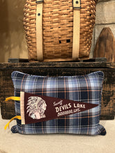 Load image into Gallery viewer, Devils Lake Vintage Pennant Pillow

