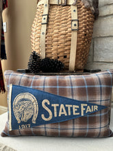 Load image into Gallery viewer, State Fair 1917 Vintage Pennant Pillow
