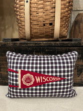 Load image into Gallery viewer, UW Madison Vintage Pennant Pillow
