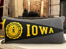 Load image into Gallery viewer, Iowa Vintage Pennant Pillow (2)
