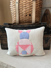 Load image into Gallery viewer, Bemis Grain sack with quilt piece bunny
