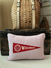 Load image into Gallery viewer, UW Madison Vintage Pennant Pillow
