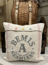 Load image into Gallery viewer, Bemis Grain sack with quilt square piece
