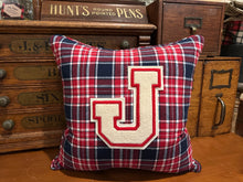 Load image into Gallery viewer, "J" Varsity Letter Pillow
