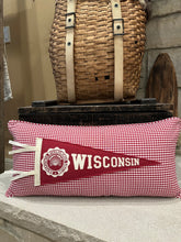Load image into Gallery viewer, UW Madison Vintage Pennant Pillow
