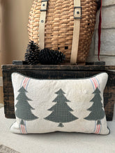 Load image into Gallery viewer, Grain sack, shirt back with blue/green tree (2)

