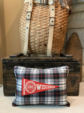 Load image into Gallery viewer, "UW" Vintage Pennant Pillow
