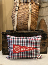 Load image into Gallery viewer, "UW" Vintage Pennant Pillow
