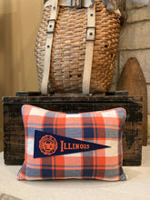 Load image into Gallery viewer, UofI Vintage Pennant Pillow
