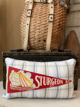 Load image into Gallery viewer, Sturgeon Bay Vintage Pennant Pillow
