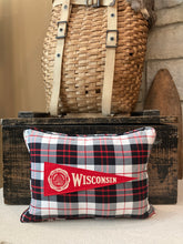 Load image into Gallery viewer, "UW" Vintage Pennant Pillow

