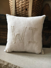 Load image into Gallery viewer, "WI" Grainsack Pillow
