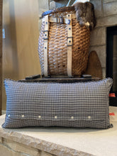 Load image into Gallery viewer, Indianapolis Pennant Pillow- 14x28, new poly insert, custom piping, thirfted shirt, vintage pennant (Lesley's)
