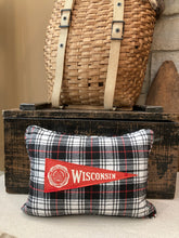 Load image into Gallery viewer, "UW" Vintage Pennant Pillow Thrifted shirt
