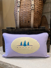 Load image into Gallery viewer, Alaska Sweatshirt Pillow- 12x20 (foamily), new poly insert, custom piping, thirfted shirt, Courtneys grandma's sweatshirt
