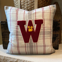 Load image into Gallery viewer, &quot;W&quot; Varsity Letter Pillow
