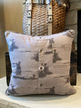 Load image into Gallery viewer, Thrifted hunting shirt (Hunter/Lab), new down insert, custom piping, 20x20

