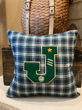 Load image into Gallery viewer, &quot;J&quot; Varsity Letter Pillow

